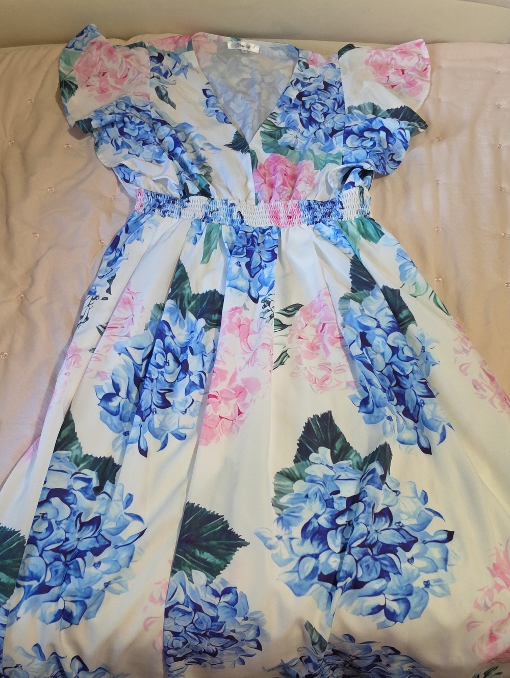 Floral Hydrangea Print Dress